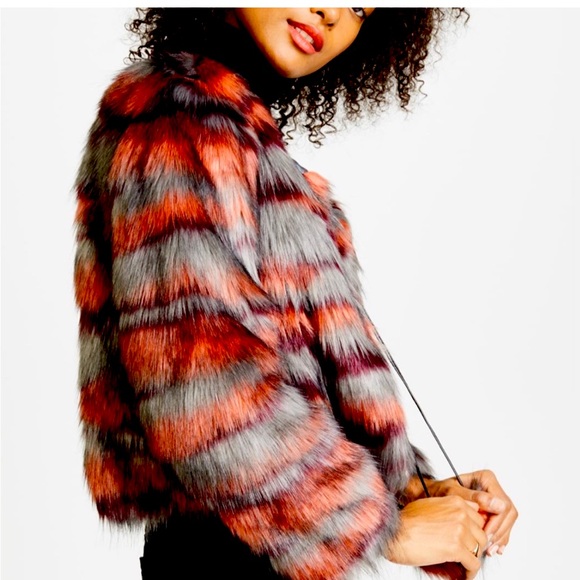 Ramy Brook Krissy Faux Fur Jacket- Large - Picture 3 of 9